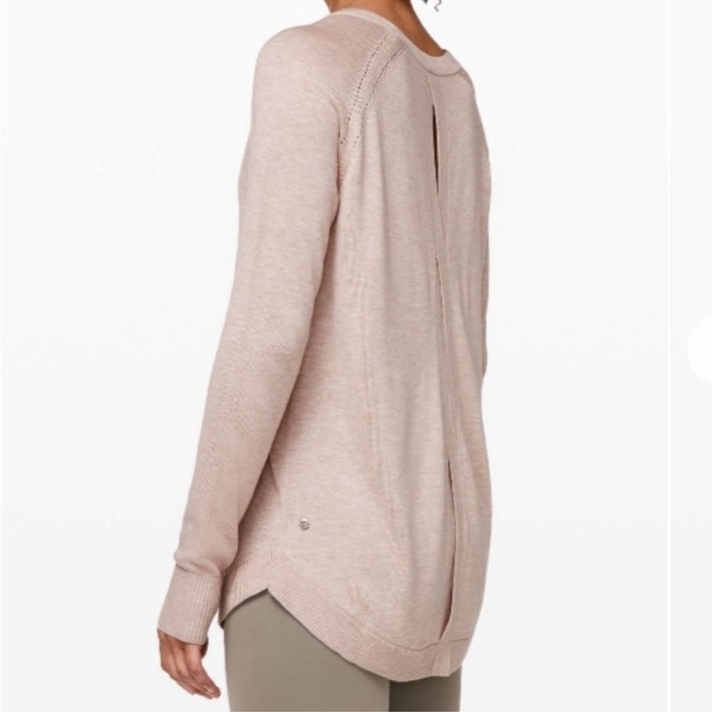 Lululemon Women’s Cream Lead With Your Heart Open Back Sweater